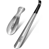 NINEMAX Schuhlöffel Lang, Langer Schuhanzieher Metall 42cm, Klein Schulöffel Edelstahl Stabil (2er Pack)