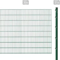 Arvotec Doppelstabmattenzaun ARVOTEC "ESSENTIAL 163 zum Einbetonieren", grün (dunkelgrün), H:163cm, Stahl, Kunststoff, Zaunelemente, Zaunhöhe 163 cm, Zaunlänge 2 - 60 m