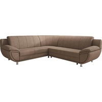 TRENDMANUFAKTUR Ecksofa Rondo II, L-Form, wahlweise mit Federkern, wahlweise mit Bettfunktion braun