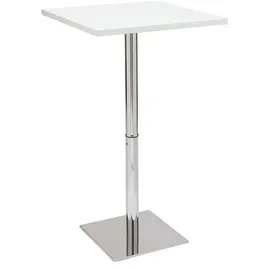 miliboo Bartisch quadratisch 80 x 80 x 110 cm Weiß
