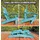 ASPERO Gartenstuhl Adirondack 75 x 83 x 75 cm grau/türkis