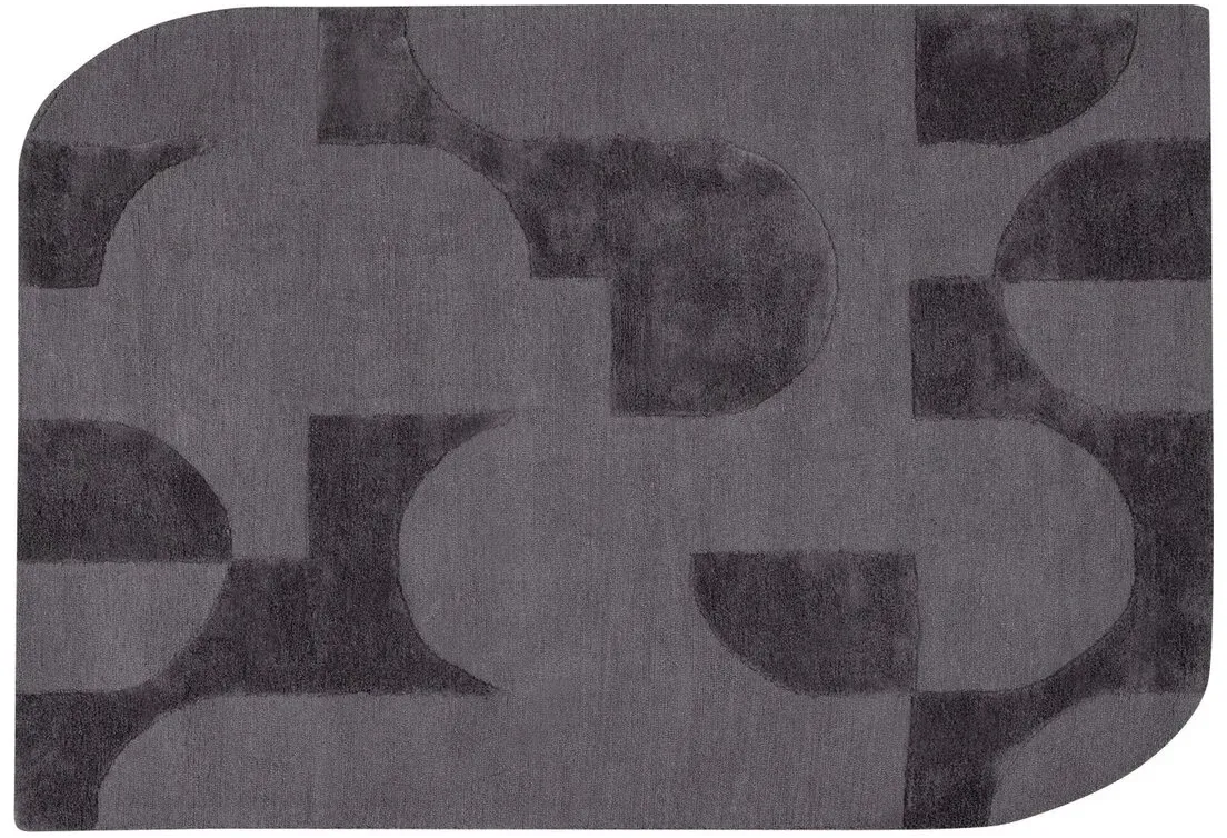 Teppich Livo - Viskose / Wolle Grau, 170 x 240 cm