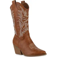 VAN HILL Cowboystiefel Ella in Hellbraun - Gr.: 37