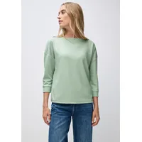 STREET ONE Damen, 3227924 Shirt mit U-Boot-Ausschnitt, Serene Green,