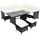 vidaXL Polyrattan Lounge-Set mit Auflagen 4-tlg. schwarz 43096