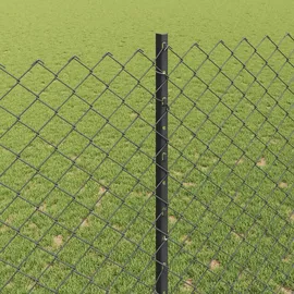 vidaXL Zaun 1,5 x 10 m Grau/Stahl