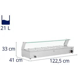 Royal Catering Bain Marie 6 GN 1/3 Behälter -