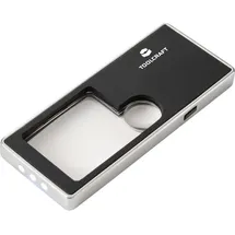 TOOLCRAFT TO-10283190 Handlupe mit LED-Beleuchtung Vergrößerungsfaktor: 3 x, 10 x Linsengröße: (Ø)
