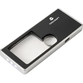 TOOLCRAFT TO-10283190 Handlupe mit LED-Beleuchtung Vergrößerungsfaktor: 3 x, 10 x Linsengröße: (Ø)