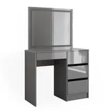 Vicco Schminktisch Sherry Grau 90 cm mit LED Beleuchtung
