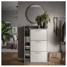 Vicco Orlando 80 x 128,3 x 24,2 cm mit 3 Fächern grau/weiß matt