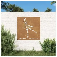 VidaXL Garten-Wanddeko 55x55 cm Cortenstahl Balletttänzerin