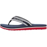 Tommy Hilfiger TH Webbing Summer Sandal Dunkelblau/Weiß/Rot 40