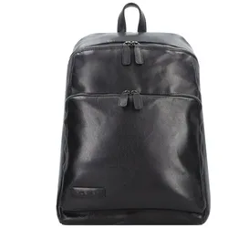 Plevier Rock Amaril Business-Rucksack Leder 43 cm Laptopfach  schwarz