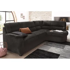 sit&more Eckcouch Mikrofaser 3-Sitzer Schwarz