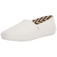 TOMS Damen Alpargata aus recycelter Baumwolle Flache Slipper, Weiß,