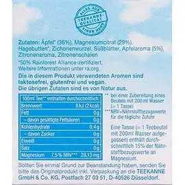 Teekanne Früchtetee Apfel-Zitrone Teebeutel 18 x 3 g