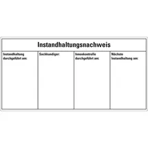 König Werbeanlagen Instandhaltungsnachweis Feuerlöscher 12 x 6 cm