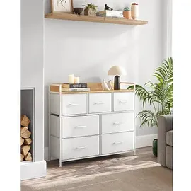 Songmics Kommode 98 x 85 x 28,5 cm Weiß