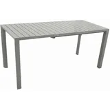 DEGAMO BAGO Ausziehtisch 120/162 x 70 x 74 cm Silber/Grau