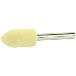 MINI MAX Filz Polierstift, 15 mm x 30 mm, 6 mm Stahlschaft, Merino, Konisch