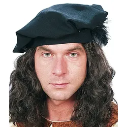 Schwarzes Mittelalter Barett - OS