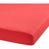 BettwarenShop Spannbettlaken Jersey-Elasthan 120 x 200 - 130 x 220 cm rot
