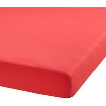 BettwarenShop Spannbettlaken Jersey-Elasthan 120 x 200 - 130 x 220 cm rot
