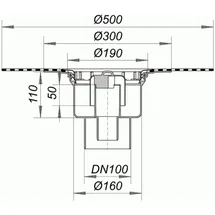 Dallmer Ablaufgehäuse 61 HT DallBit, DN 100