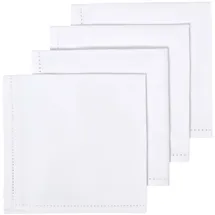Homescapes STOFFSERVIETTEN 4er-Set weiß 45/45 cm, 100% Baumwolle