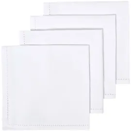 Homescapes STOFFSERVIETTEN 4er-Set weiß 45/45 cm, 100% Baumwolle