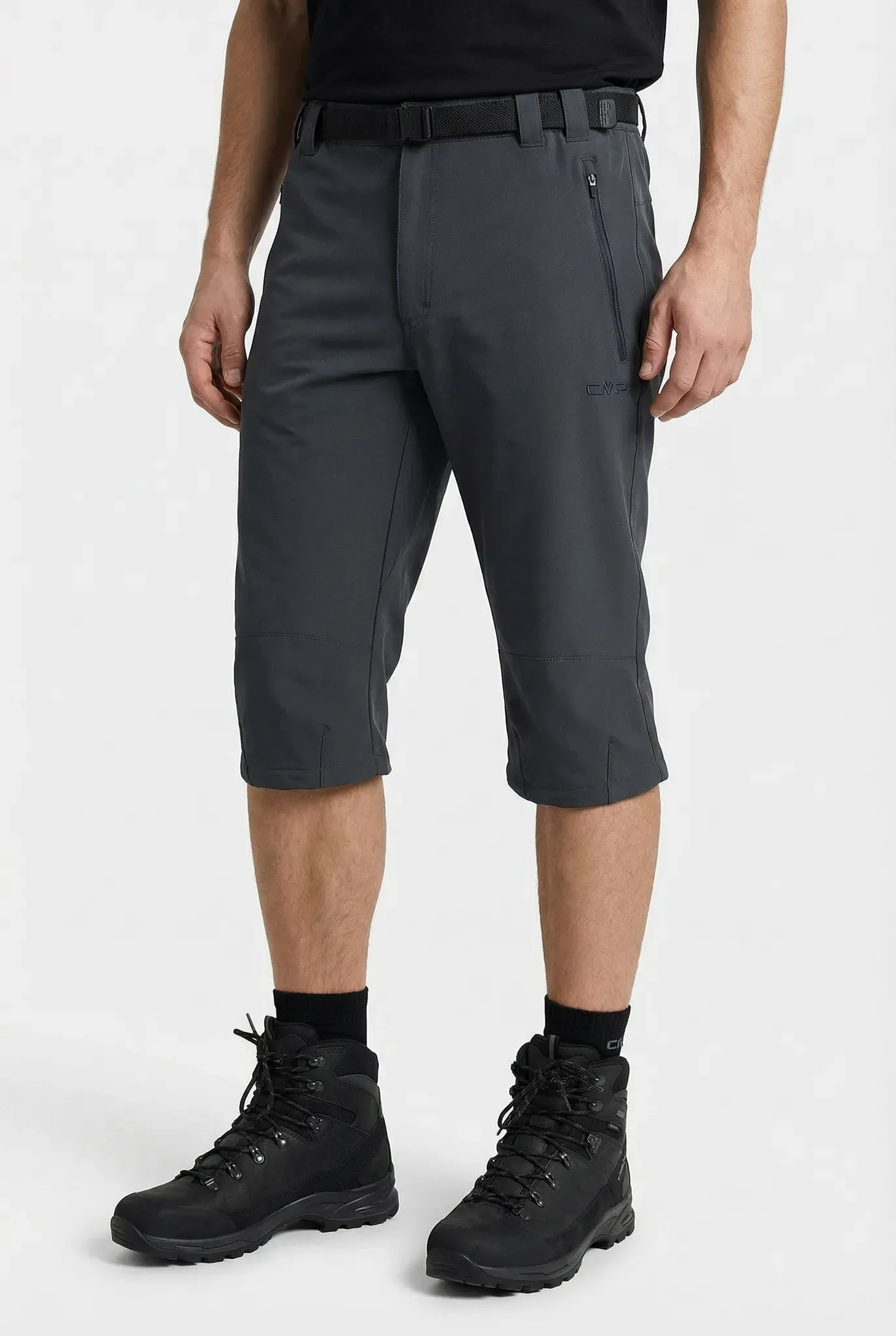 Shorts CMP, Herren, Gr. 54, N-Gr, grau (antracite), Obermaterial: 89% Polyester, 11% Elasthan, Hosen Shorts, leichtes Material, widerstandsfähiger Stoff, schnelltrocknend