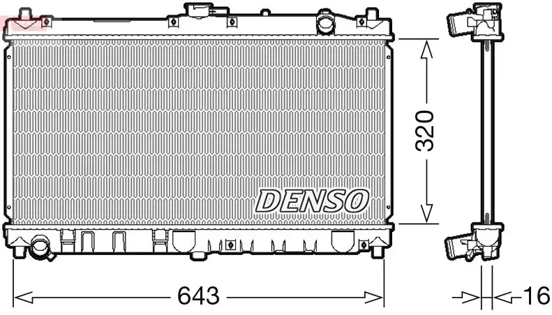 DENSO Kühler, Motorkühlung  für MAZDA BP4W15200A DRM44031