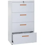 Proregal Hängeregisterschrank 132x76x46 cm Weiß