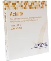 ADVANCIS Actilite Pansement Gaze de viscose revêtue 99% miel Manuka et 1% d'huile 10cm x Compresses 10 pc(s)