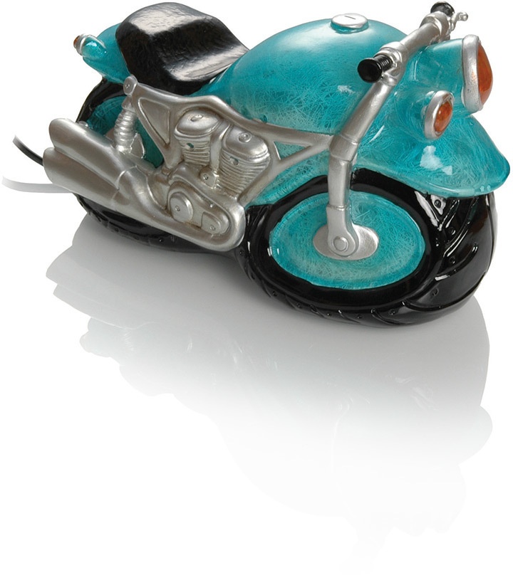 Booster Cast Stone Table Lamp Motorbike, blauw