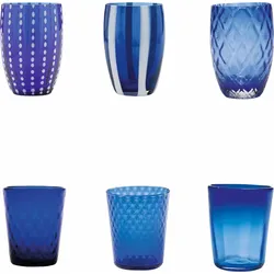 Melting Pot Gläser blau 6 St.