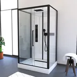 Aurlane Urban 2 Komplettdusche mit Schiebetür 115 x 90 cm schwarz/transparent