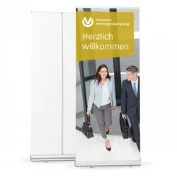 Rollup Bannerdisplay BASIC - System mit Druck in 850 mm Breite