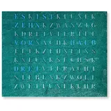 WordClock Jupiter Grünspan - Wortuhr aus oxidiertem Messing - elegante LED Wanduhr im Industrial Stil