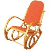 Mendler Schaukelstuhl M41 Stoff/Textil 55 x 90 x 55 cm orange