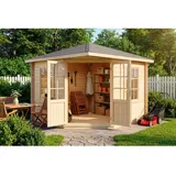 Alpholz 5-Eck Gartenhaus Monica 3,25 x 3,25 x 2,7 m natur