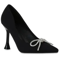 VAN HILL Damen Spitze Pumps in Schwarz