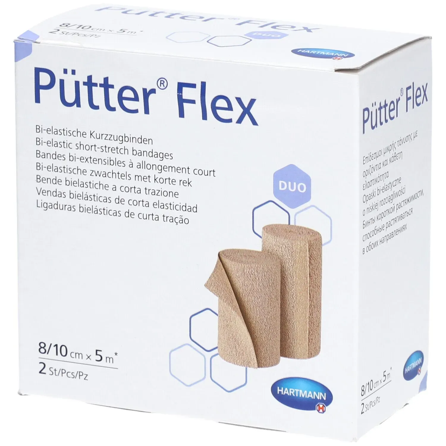 Hartmann Pütter®Flex Duo-Kompressionsbinde 8 + 10 cm x 5 m