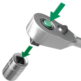 Stahlwille 1/2" (12,5mm) Feinzahnknarre RSW.4.5° L.265,5mm a 22,5 mm