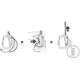 Petzl Eisschraubenholster Kletterausrüstung Schwarz/Orange
