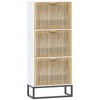 VidaXL Schuhschrank Weiß 52x25x120 cm Holzwerkstoff