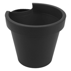 Spetebo Blumentopf Kunststoff Blumentopf für Regenrohr - anthrazit schwarz