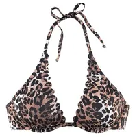 LASCANA Bügel-Bikini-Top Damen Braun/Mehrfarbig 40 Cup D