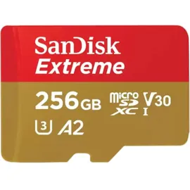 SanDisk Extreme microSDXC UHS-I A2 U3 V30 + SD-Adapter 256 GB